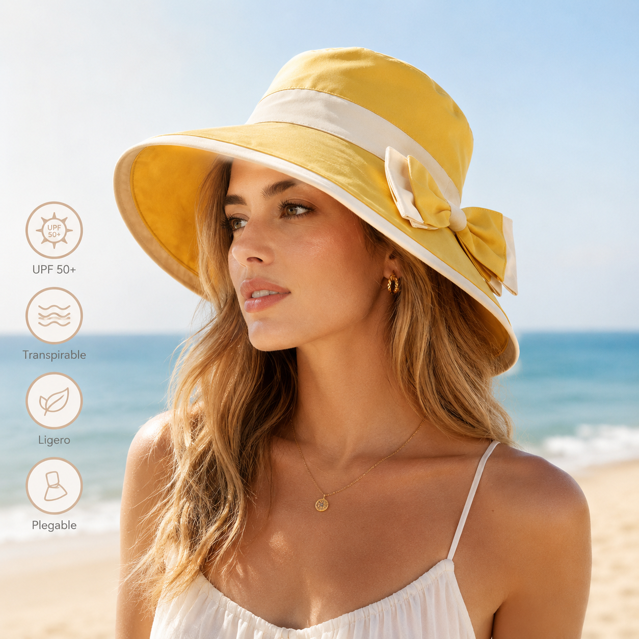 🌞📢 50% έκπτωση! 👒 Γυναικείο Καπέλο Ηλίου με Πλατύ Γείσο και Φιόγκο: Ελαφρύ, Αναπνέον & Προστασία από την UV ακτινοβολία 🌸