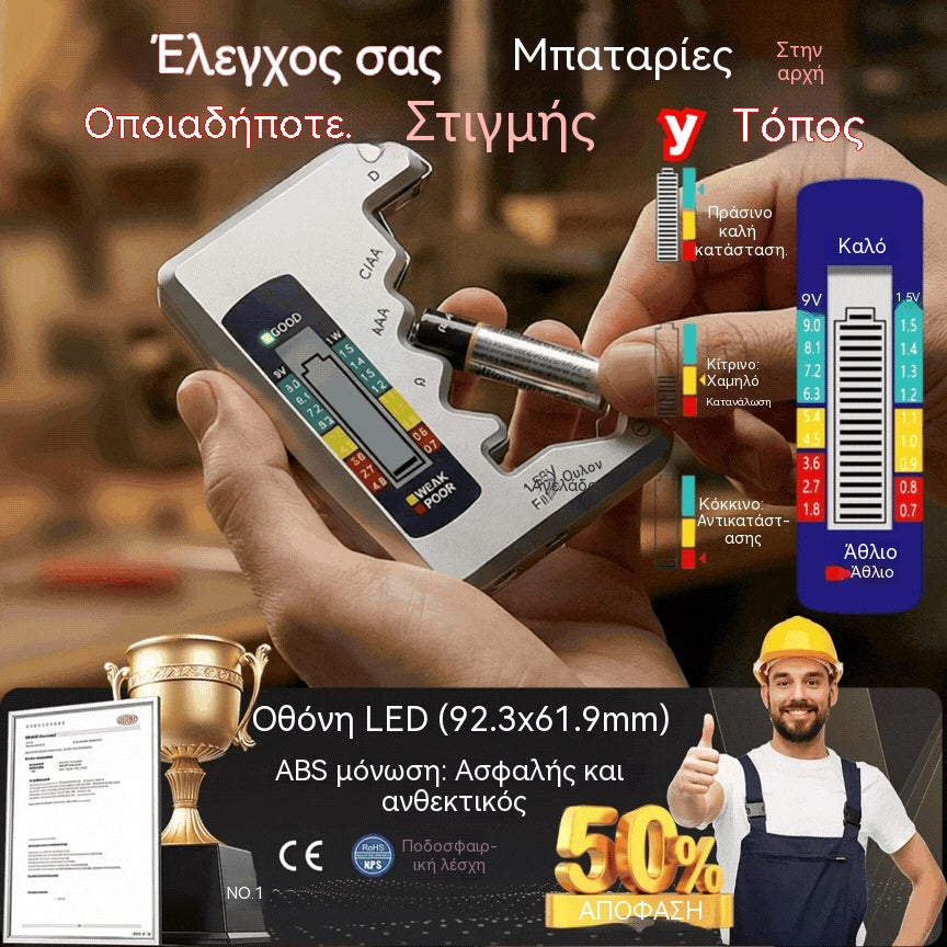 2 τεμάχια για 24 ευρώ⚡Οι δοκιμαστές μπαταριών κάνουν τη ζωή σας ευκολότερη