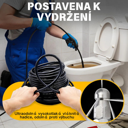 💦 50% ΕΚΠΤΩΣΗ ΑΜΕΣΗ! 🚿 Κιτ ψεκαστήρων αποχέτευσης 5800PSI - Ακροφύσιο και εύκαμπτος σωλήνας υψηλής πίεσης για φραγμένες αποχετεύσεις/σωλήνες🔧📦