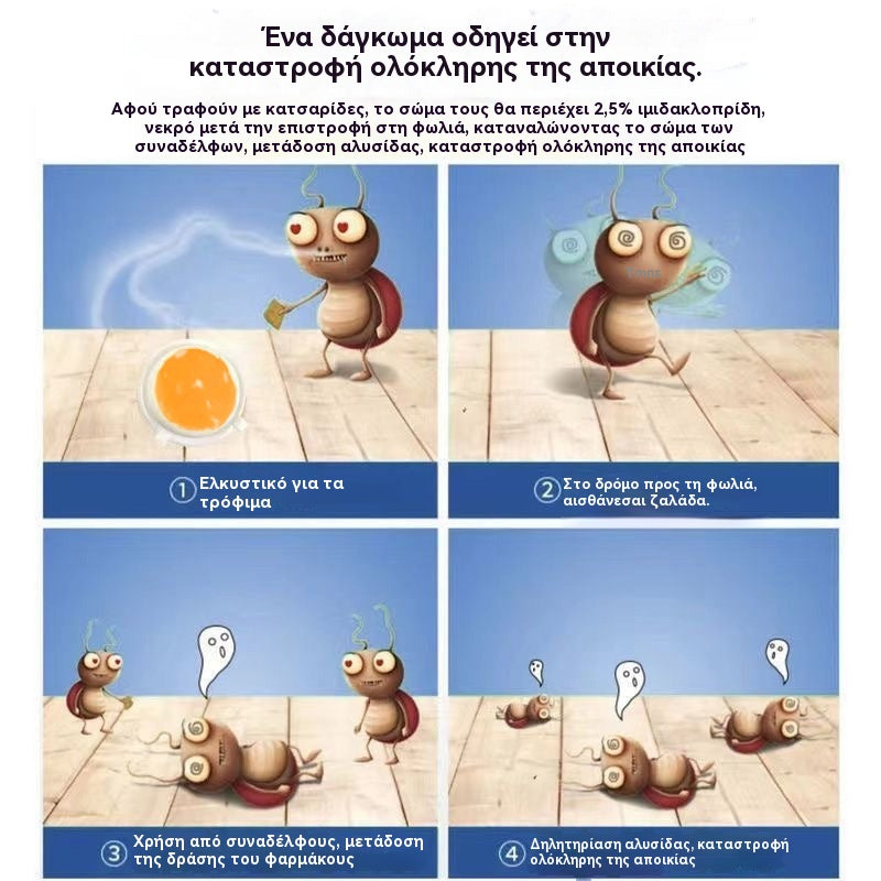 🛡️🏠【160 τεμάχια】💥Αλοιφή για την εξόντωση κατσαρίδων, εισαγόμενη από τη Γερμανία, οικιακό δόλωμα, μη τοξική, για μητέρες και μωρά