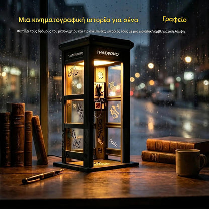 ✨⏰ ΠΕΡΙΟΡΙΣΜΕΝΗΣ ΕΚΔΟΣΗΣ Vintage Φωτιστικό Ατμοσφαιρικού Τύπου σε Σχήμα Τηλεφωνικού Θαλάμου: Νοσταλγικός σχεδιασμός με ζεστό ατμοσφαιρικό φως 💡📞
