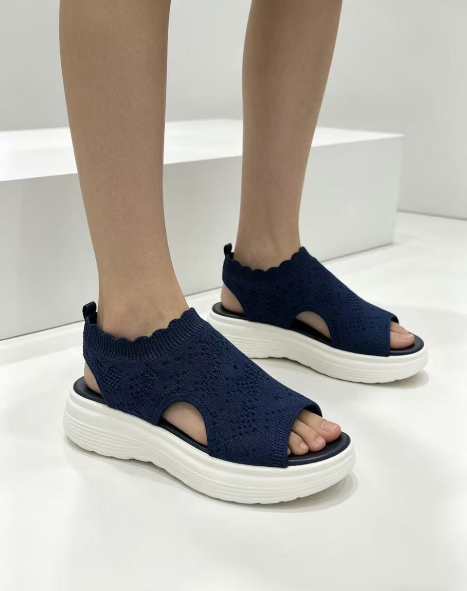 👡49% ΕΚΠΤΩΣΗ🌬️ Γυναικεία αναπνεύσιμα πλεκτά σανδάλια πλατφόρμας – Ελαφριά και απαλά – ✨✅
