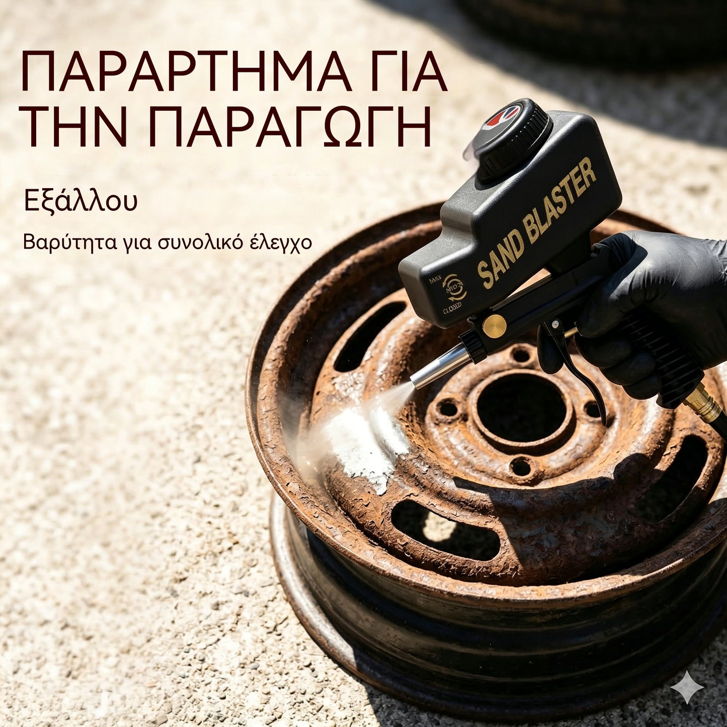 🔫✨ Φορητό πιστόλι αμμοβολής με τροφοδοσία βαρύτητας – για αφαίρεση σκουριάς, χάραξη και αφαίρεση γρεζιών