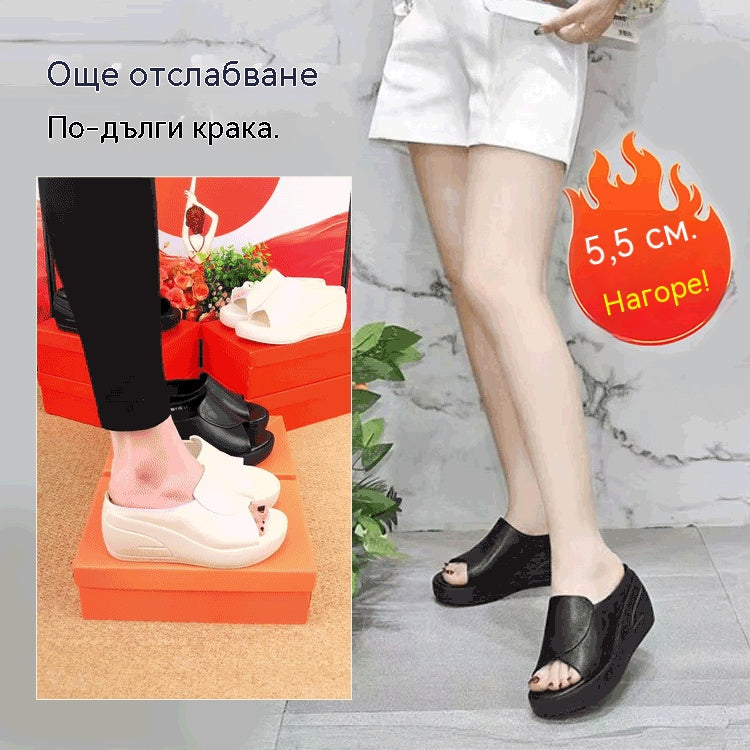 🔥👡【35-42】Μοντέρνα γυναικεία σανδάλια από γνήσιο δέρμα με μαλακή και χοντρή σόλα 2026